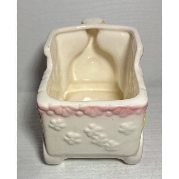 Vintage Patmar Japan Ceramic Train Planter Yellow Birds Baby Arrangement - Picture 3 of 9